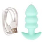 Cuties - Vibrerende Mini Buttplug Turquoise oplader