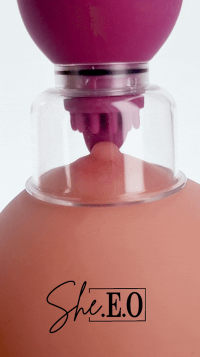 She.E.O - Roterende en Vibrerende Clitoris- en Tepelpomp gif