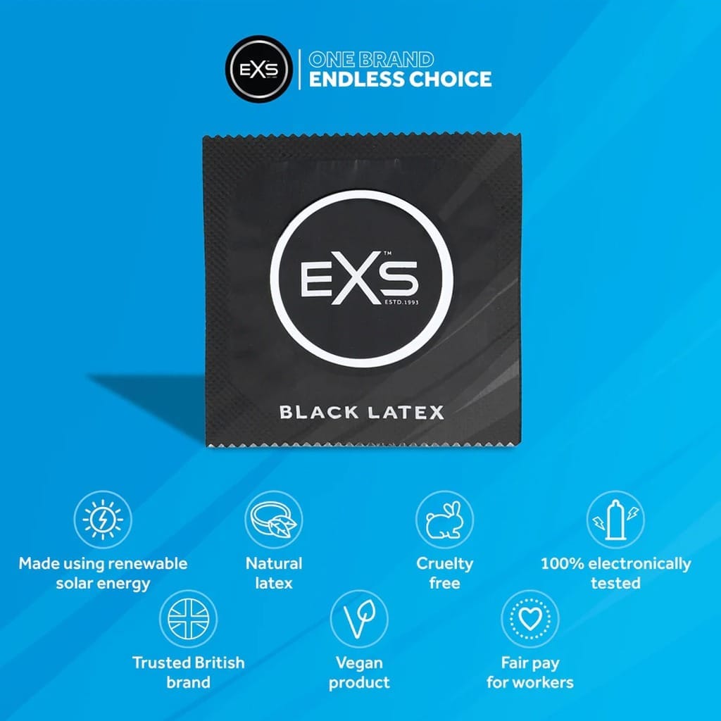 EXS - Zwarte Latex condooms