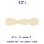 Dame - Min Mini Wand Vibrator Geel lengte
