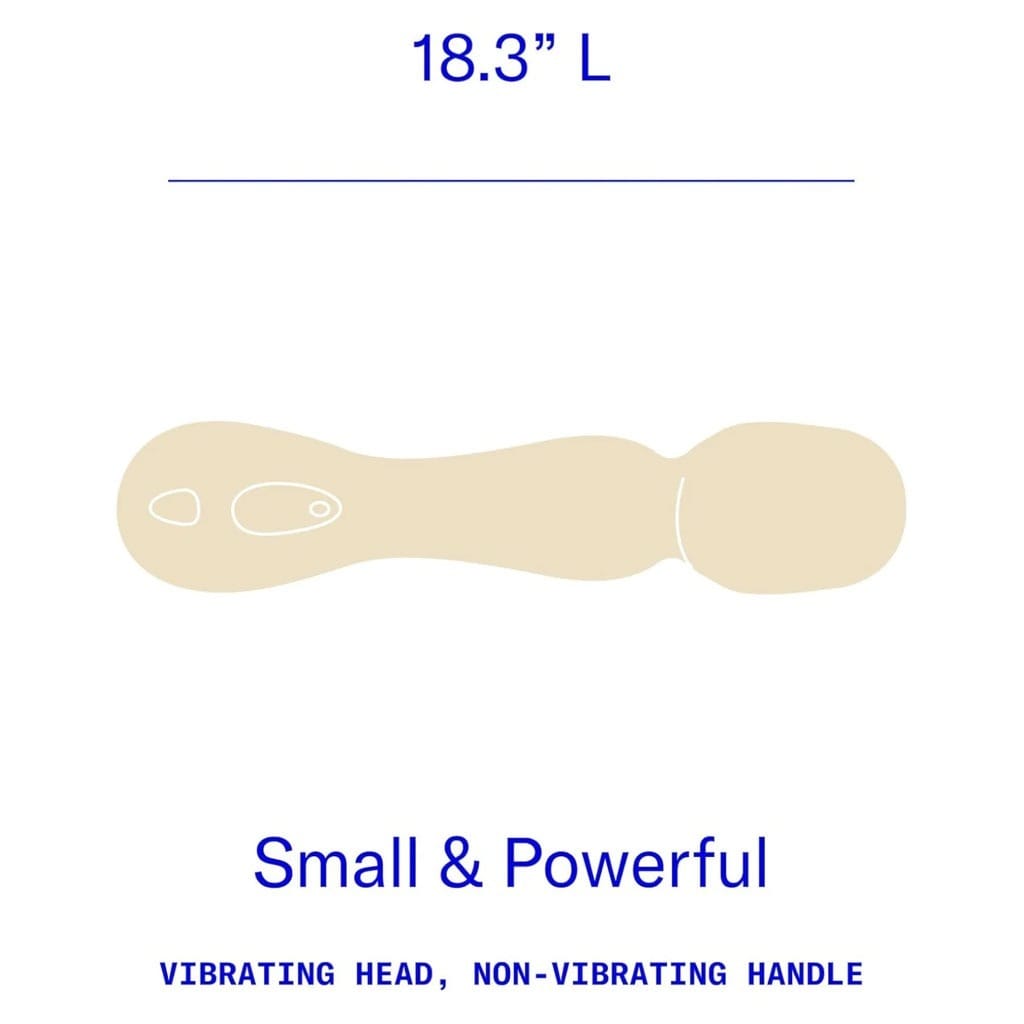 Dame - Min Mini Wand Vibrator Geel lengte