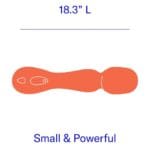 Dame - Min Mini Wand Vibrator Oranje lengte