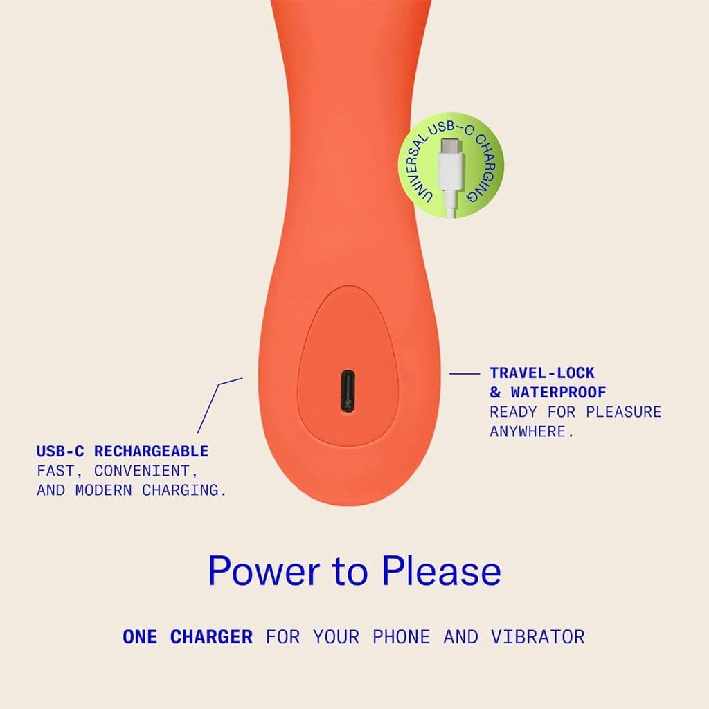 Dame - Min Mini Wand Vibrator Oranje oplader