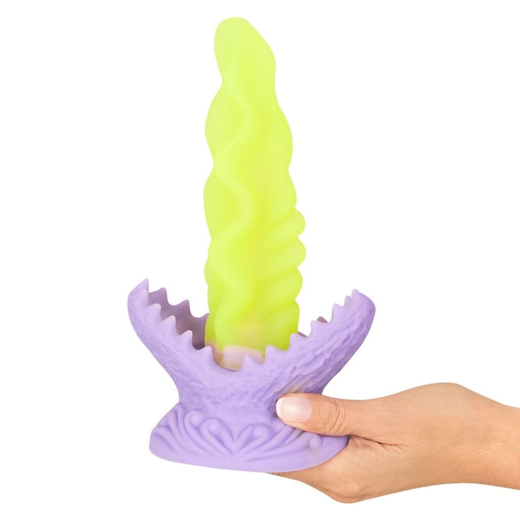Beasty Cocks - Passion Plant Dildo met LED-verlichting hand