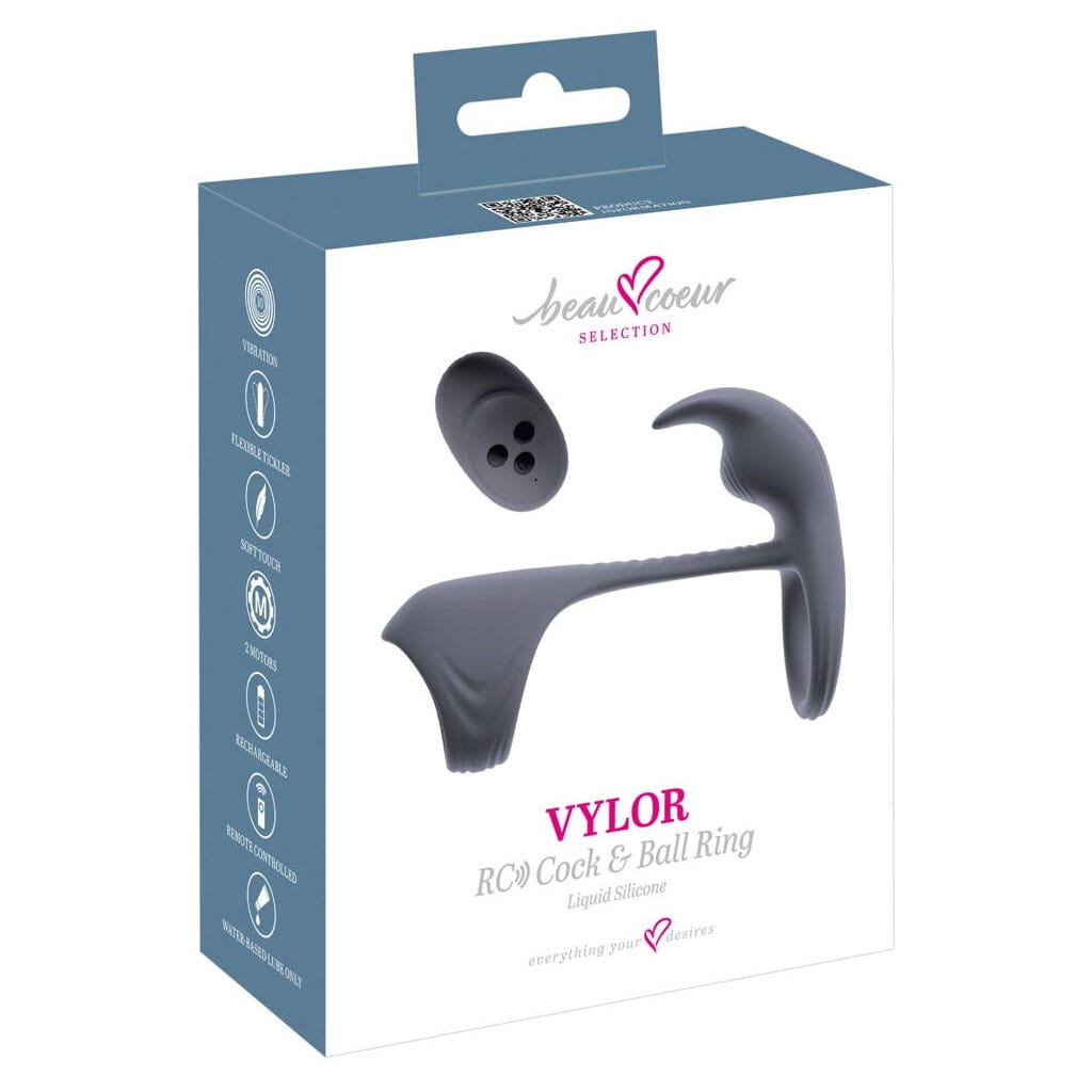 Beau Coeur - Vylor Vibrerende Cockring met Penis Sleeve doosje