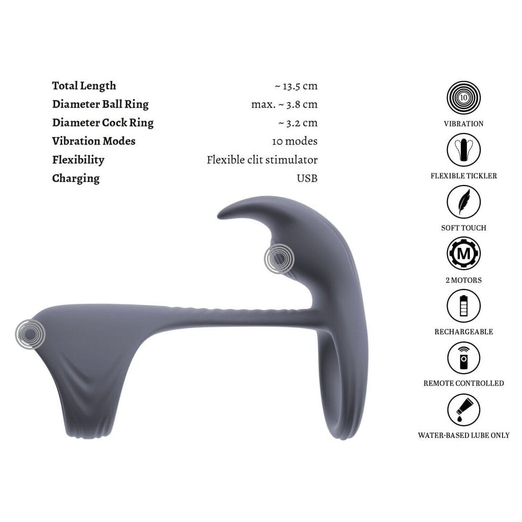 Beau Coeur - Vylor Vibrerende Cockring met Penis Sleeve informatie