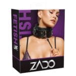Zado - Leren Halsband met Riem verpakking