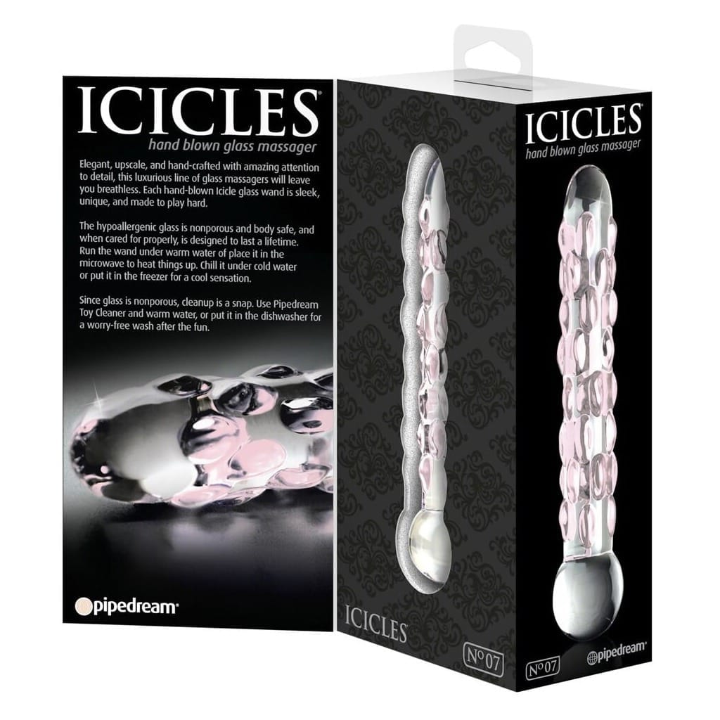 Icicles No. 7 - Glazen Dildo met nopjes