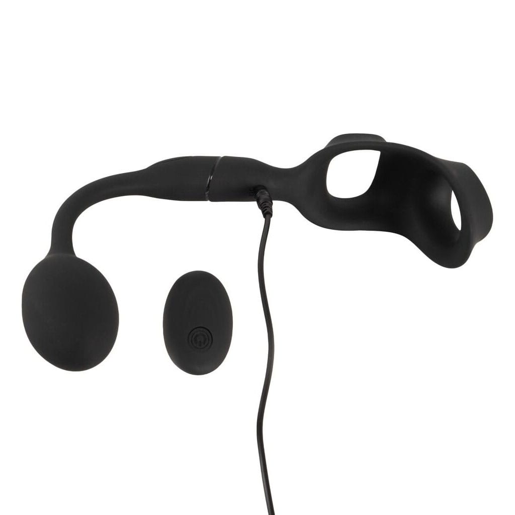 Rebel - Cock en Ballring met Afstandbedienbare Buttplug opladen