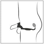 Rebel - Cock en Ballring met Afstandbedienbare Buttplug gebruik