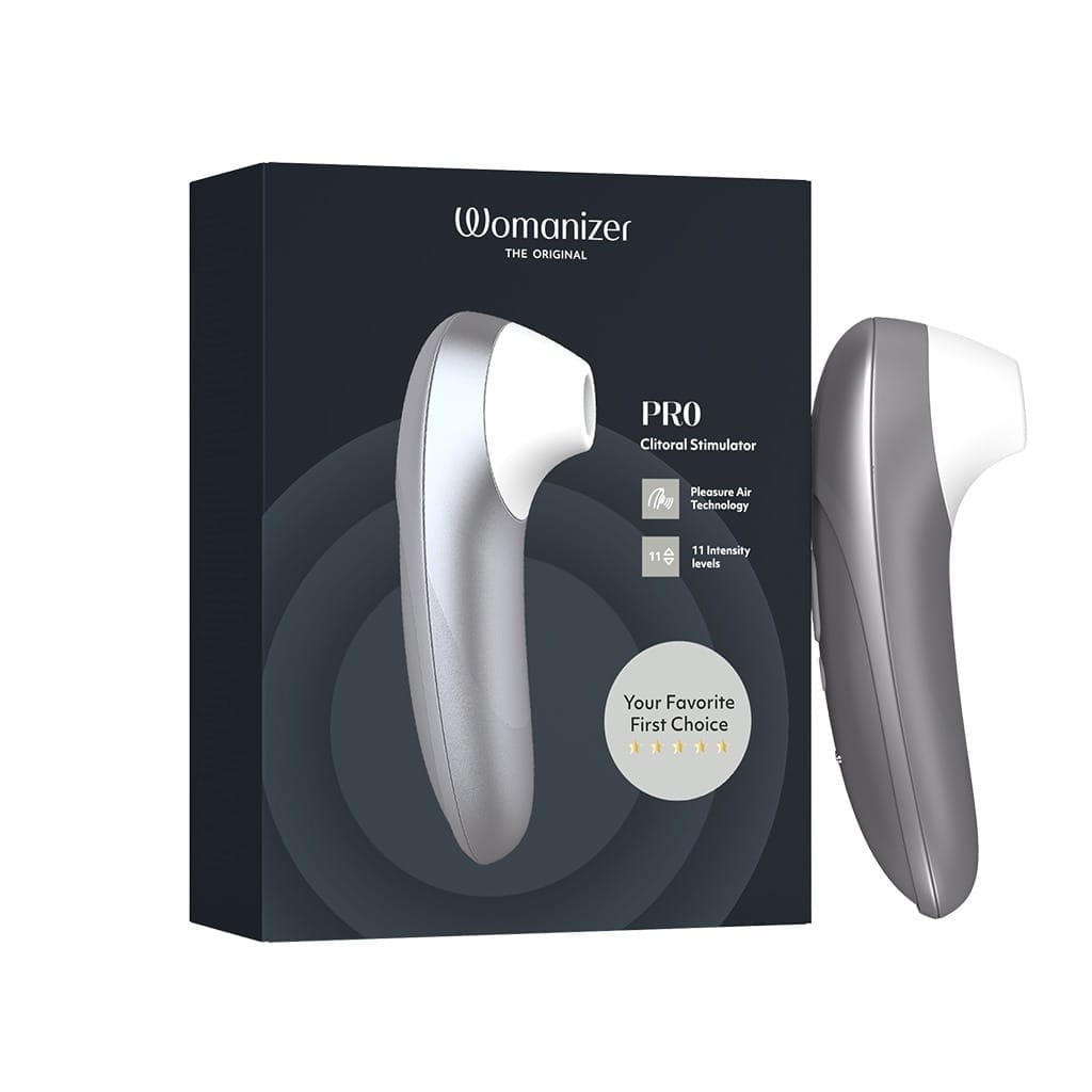 womanizer pro zilver goedkope luchtdruk vibrator in doos