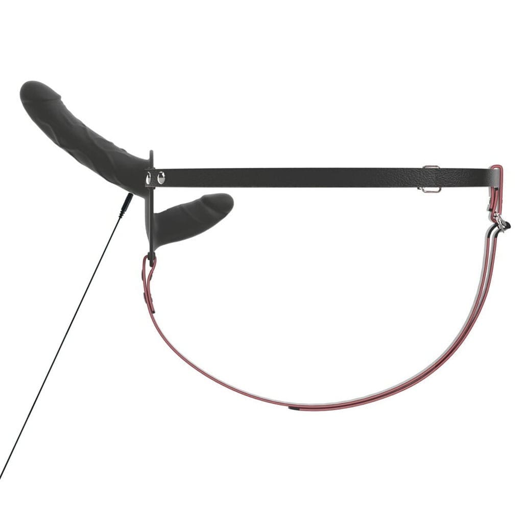 You2Toys - Vibrerende Dubbele Strap-On met Afstandsbediening oplader