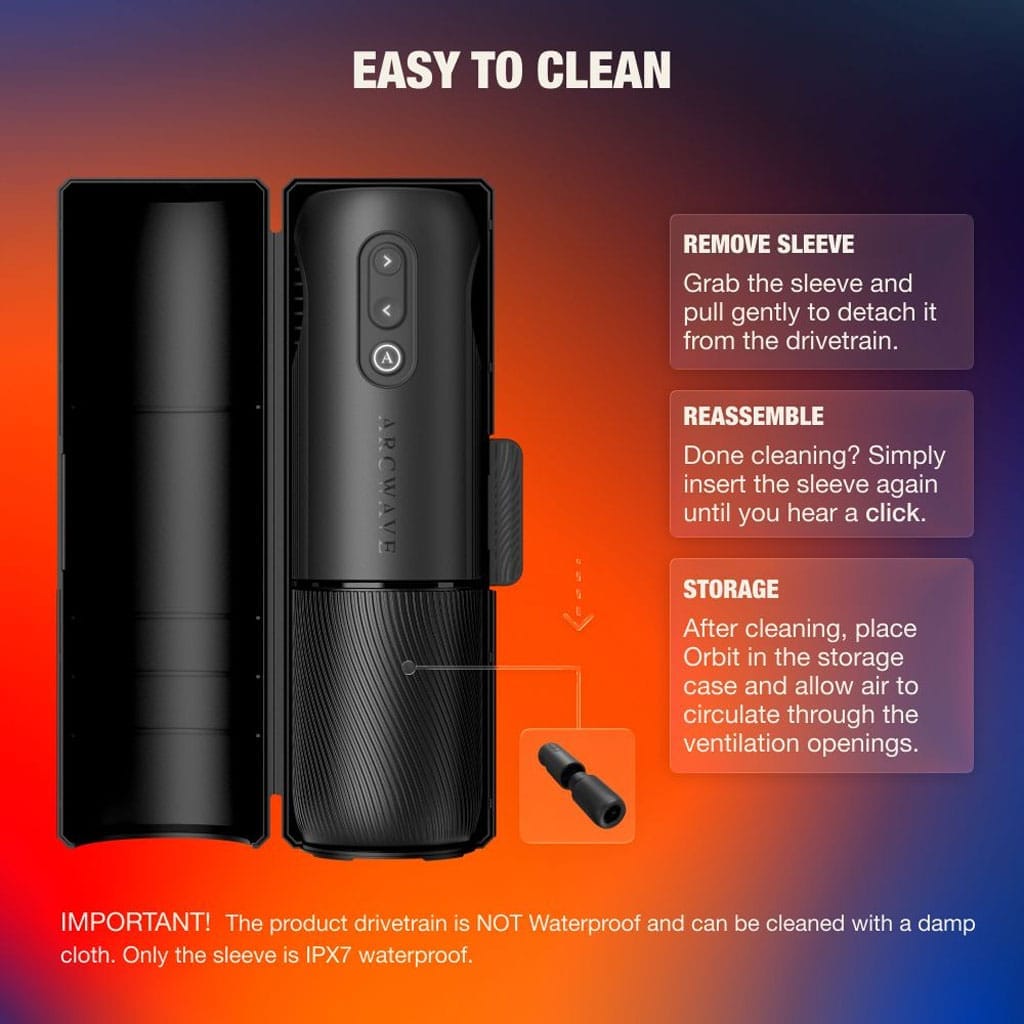 Arcwave - Orbit Roterende Masturbator met App schoon maken