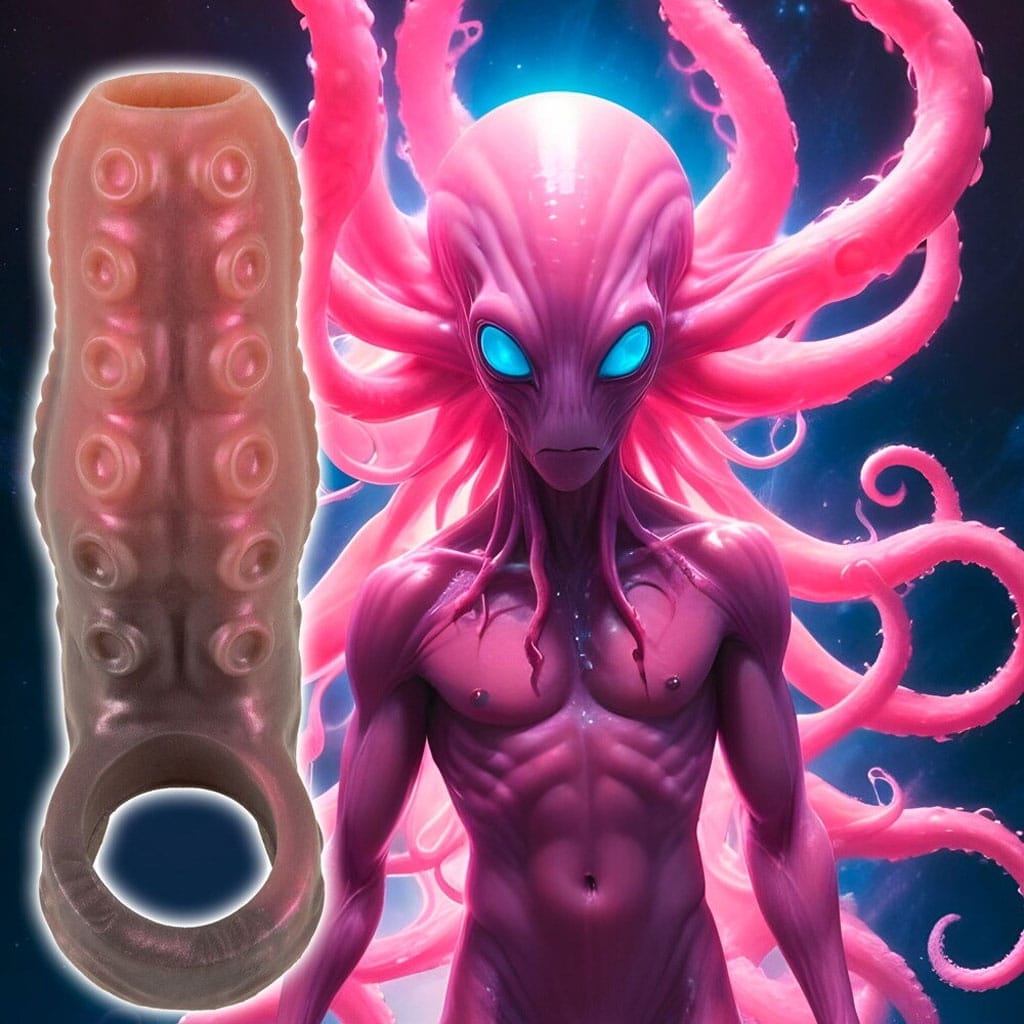Beasty Cocks - Tentacle Penis Sleeve met Ballring fantasy